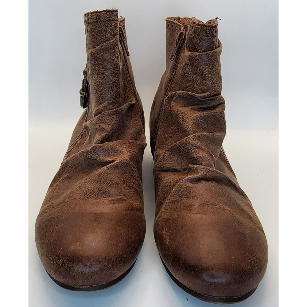 Bear Traps Ankle‎ Boots Brown Buckle Size 8m Zip Comfort Booties Women’s - Picture 3 of 12